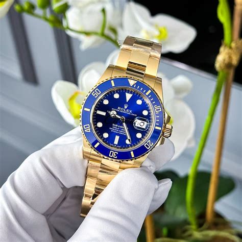 rolex steel yellow gold blue|rolex submariner blue gold price.